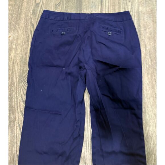 Laundry by Shelli Segal Womens Pants Cotton Stretch Casual Navy Blue Size 10 - Picture 12 of 12